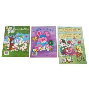 Landoll's Springtime Easter Coloring Books Lot of 4 Unused 1980's Vintage